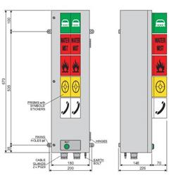 Light Column type ITS-05-ER-230-A w/ 5 symbols + lamp test i.a.t. I-14079